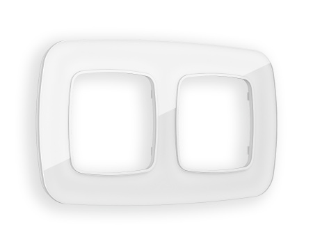 Рамка OMEGA Radian (Белый Стекло органическое) 2-ая OF320102