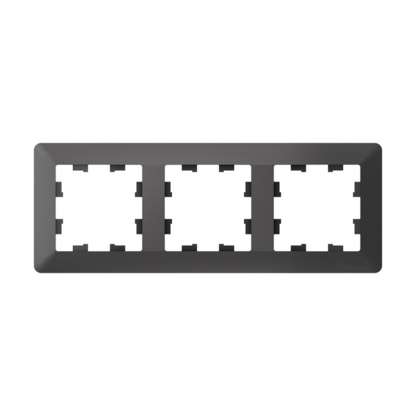 Systeme Electric AtlasDesign Air Базальт/дымчатый черный Рамка 3-ая