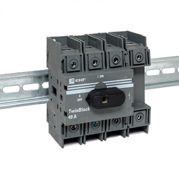 EKF PROxima Рубильник 40A 4P c рукояткой управления для прямой установки TwinBlock