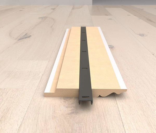 Монтажная планка ПВХ, 1200 мм, для плинтуса МДФ