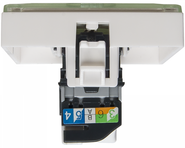SPL Розетка RJ 45 Mosaic категория 5е UTP 2 модуля белая (076554 - SPL - 200007)