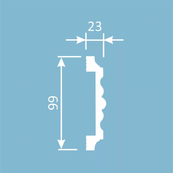 Молдинг MX021, 99х23, 2000мм, Экополимер/17