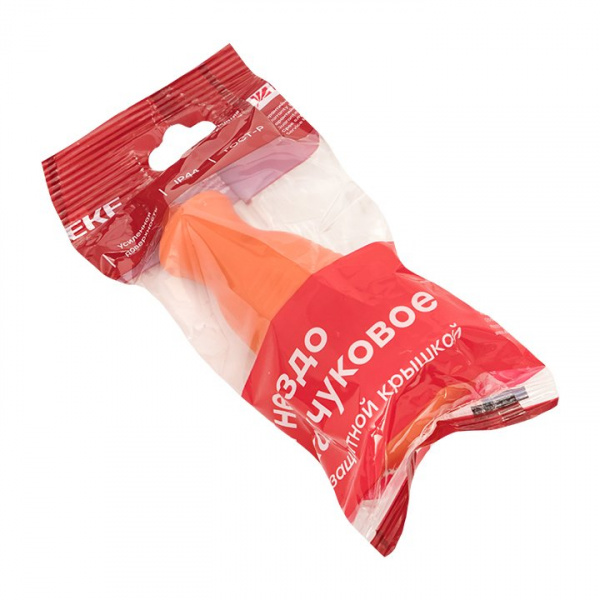 EKF PROxima Роз. перенос. с защитной крышкой оранжевая каучуковая 230В 2P+PE 16A IP44 PRO