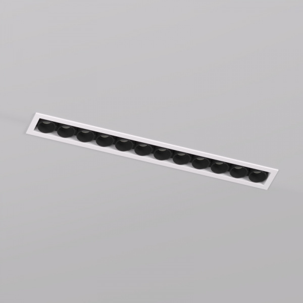 DK2515-WB Встраиваемый светильник SPACE со светодиодом L240mm 220V 20W 38° 4000К IP20 белый/черный алюминий