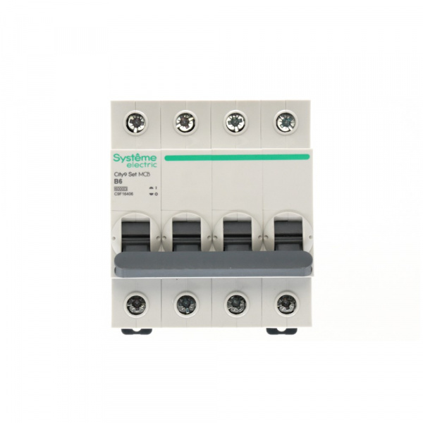 Systeme Electric City9 Set Автоматический выключатель (АВ) B 6А 4P 6kA 400В