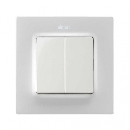 Simon S82 Concept Матовый белый, Клавиша 2-я для перекрестного выключателя