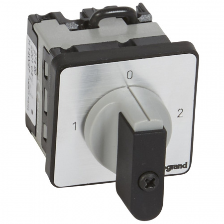 Legrand Переключатель на 2 направления с положением ''0'', 90° PR 12 2П 4 контакта крепление на дверце