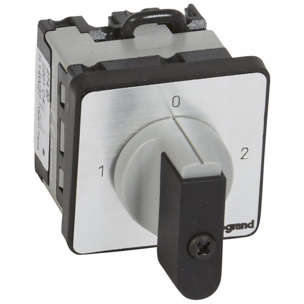 Legrand Переключатель на 2 направления с положением ''0'', 90° PR 12 2П 4 контакта крепление на дверце
