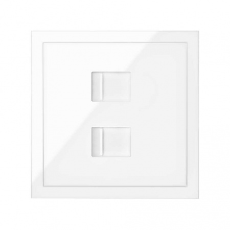 Simon 100 Розетка 2xRJ45 Cat.6 с адаптером