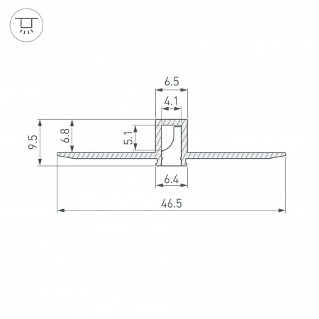 Профиль LINIA7-FANTOM-2000 ANOD (Arlight, Алюминий)