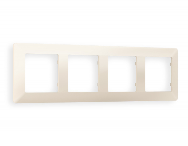 Рамка ALFA Line (Бежевый матовый) 4-ая AF110334