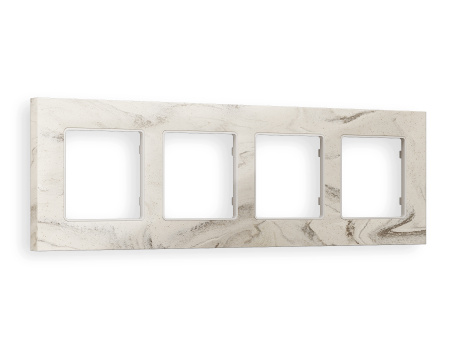 Рамка ALFA Grand (Серо-бежевый мрамор) 4-ая AF930604