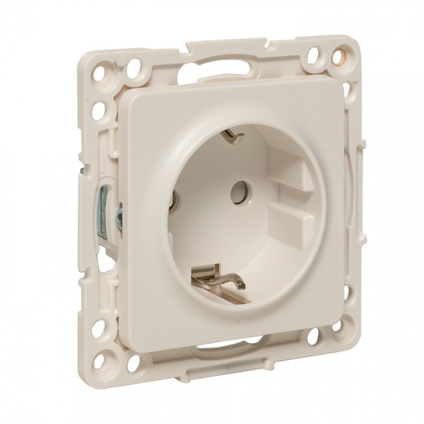 EKF PROxima Стокгольм Белый Розетка с/з, со шторками, 16А, винт.клеммы