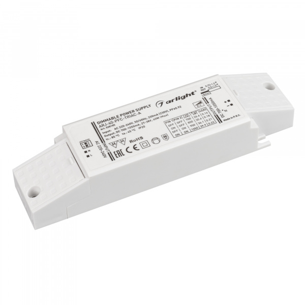 Драйвер Arlight ARJ-40-PFC-Triac-A 27-38V 40W IP20 0,7-1,05A 028185