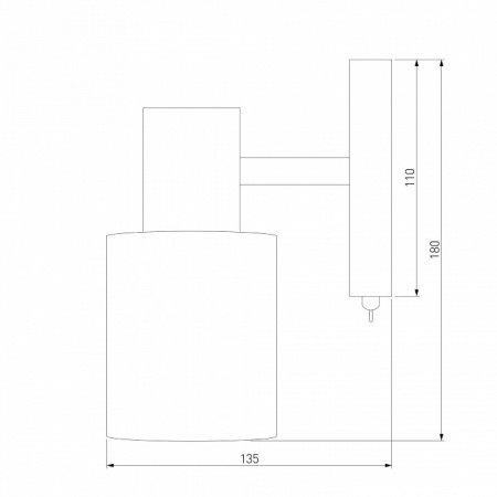 Настенный светильник с плафоном 20089/1 хром Eurosvet Corso