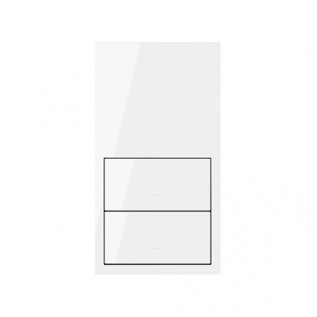 Simon 100 Белый глянец Кит 2 поста, фронт. 1 рамка вертикальная + 2 клавиши выключателей