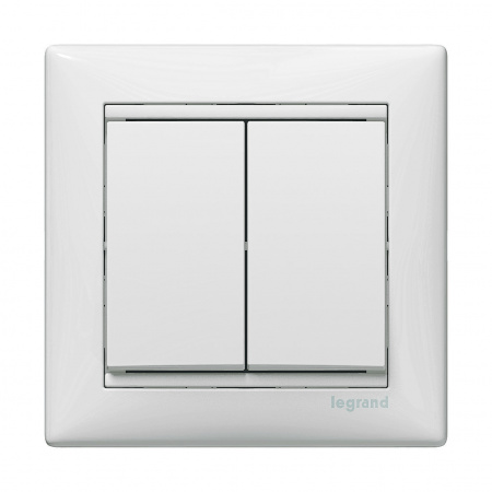 Legrand Valena Бел Выключатель 2-х клавишный