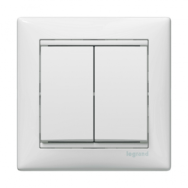 Legrand Valena Бел Выключатель 2-х клавишный