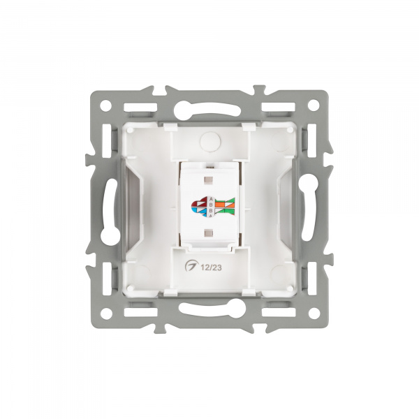 Arlight Механизм компьютерной розетки SCT-MPC1-PL-WH (RJ-45, CAT6) (-)