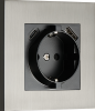 Donel Розетка Schuko с зарядным устройством USB A+C, с защитными шторками, вороненая сталь, серия N96, DT155GB