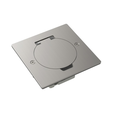 Donel Лючок Surface 2 мод. (1 мод. 45х45 мм.), круглая крышка, никель, IP44, DFB2MRRN