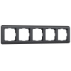 Рамка из поликарбоната на 5 постов Stream графит W0052104
