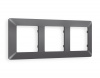 Рамка ALFA Line (Антрацит серый) 3-ая AF110653