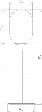 Настольный светильник со стеклянным плафоном 01161/1 латунь Eurosvet Loona