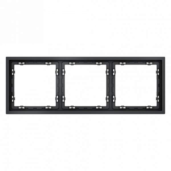 Рамка пластиковая VOLTUM S70 на 3 поста, (графит)