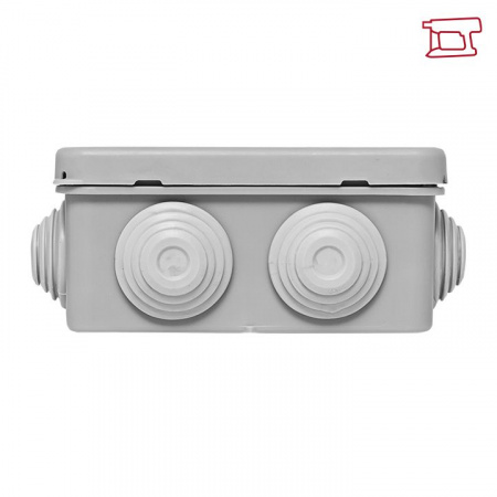 EKF PROxima Коробка распаячная КМР-030-031 с крышкой наружная (80х80х50) 7 мембранных вводов IP54 розничный стикер