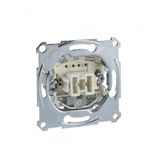 SE Merten Механизм выключателя 2-полюсного 1-клавишного с индикацией, 10АХ, 250В