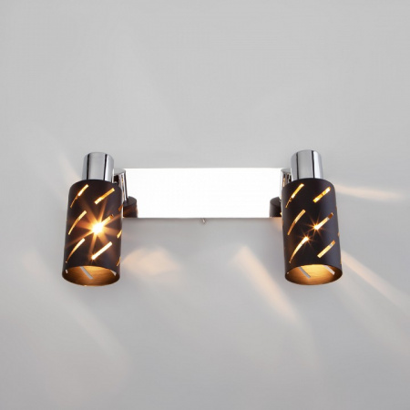 Настенный светильник 20090/2 черный / хром Eurosvet Fente