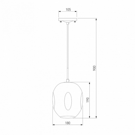 Подвесной светильник 50195/1 черный жемчуг Eurosvet Mill