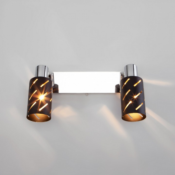 Настенный светильник 20090/2 черный / хром Eurosvet Fente