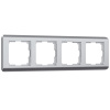 Рамка из поликарбоната на 4 поста Stream серебряный W0042106