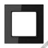 JUNG A creation Стекло Черное Рамка 4-ая