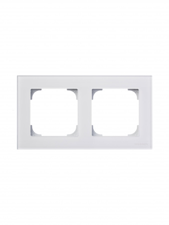 ABB NIE Zenit Стекло белое Рамка 2-я 2+2 мод