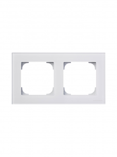 ABB NIE Zenit Стекло белое Рамка 2-я 2+2 мод