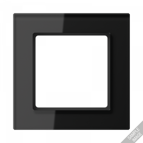 JUNG A creation Стекло Черное Рамка 4-ая