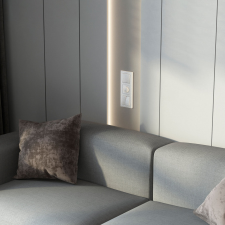 Выключатель одноклавишный (Hammer белый) W1210001