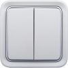 Legrand Plexo Белый Переключатель 2-клавишный встраиваемый,в сборе IP55