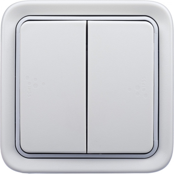 Legrand Plexo Белый Переключатель 2-клавишный встраиваемый,в сборе IP55