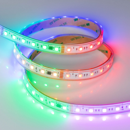 Arlight Лента герметичная DMX-PS-B60-15mm 24V RGB-PX6 (15W/m, IP67, 5060, 5m) (бегущий огонь)
