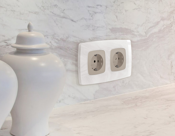 Рамка OMEGA Opera (Белый мрамор) 4-ая OF940104