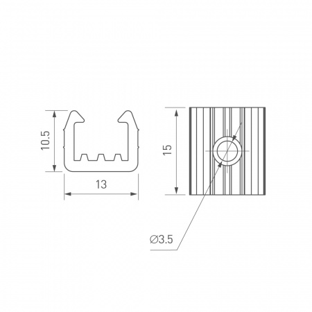 Arlight Держатель AURORA-1608-CLIP CLEAR (Пластик)