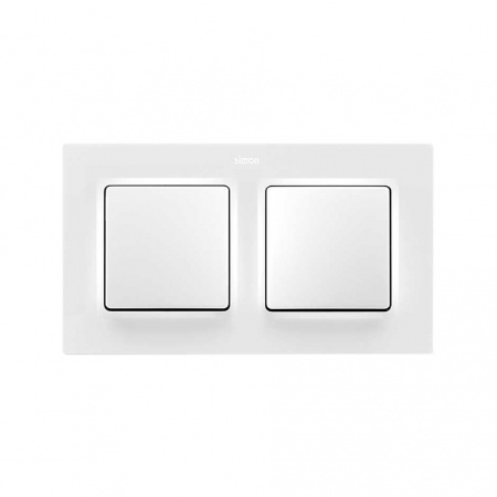 Simon S82 Concept Матовый белый, Рамка на 2 поста