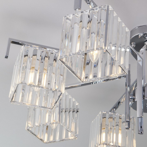 Умный потолочный светильник 10126/8 хром Eurosvet April Умный потолочный светильник 10126/8 хром Eurosvet April