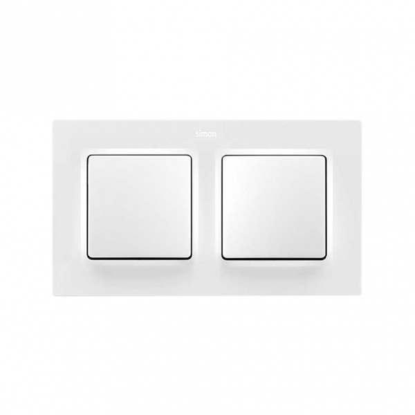 Simon S82 Concept Матовый белый, Рамка на 2 поста