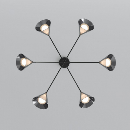 Подвесной светильник со стеклянными плафонами 70161/6 черный Eurosvet Enigma