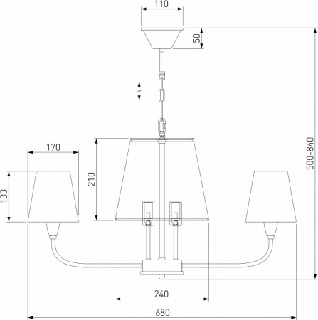 Подвесной светильник 60153/8 латунь Eurosvet Milos
